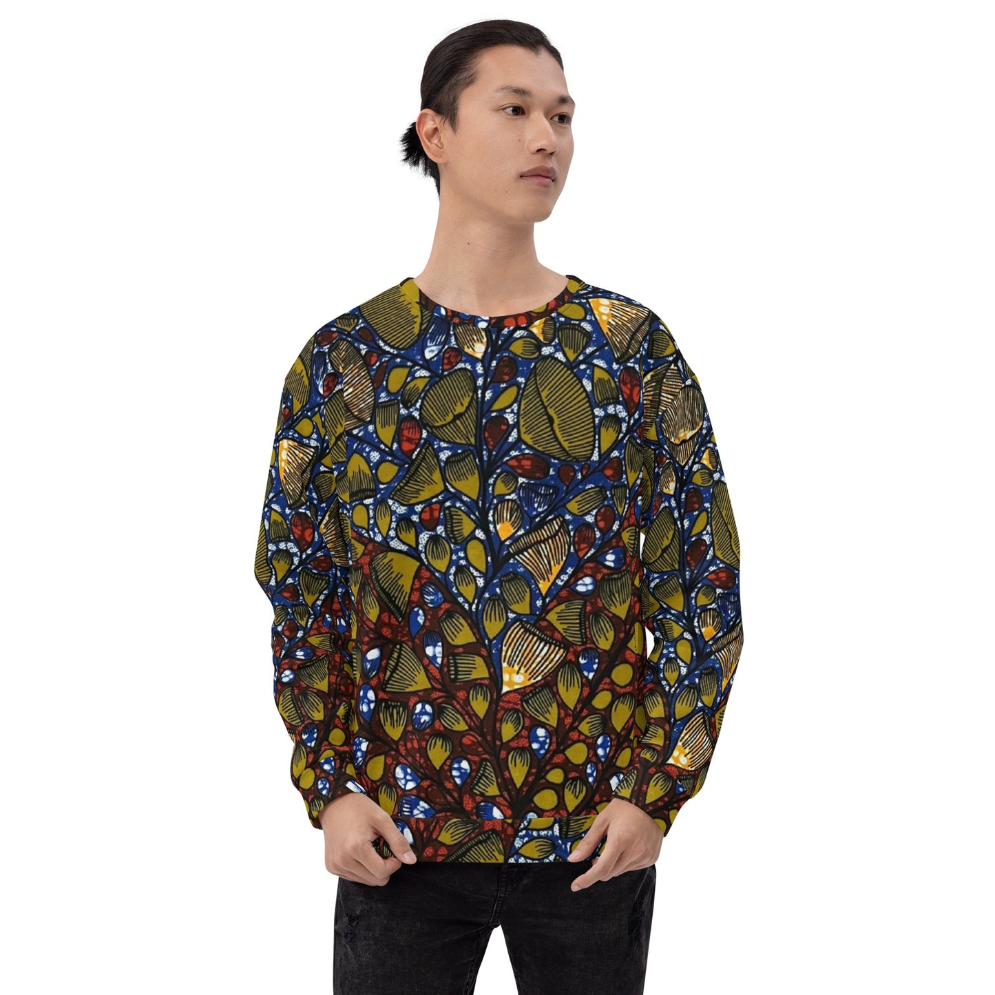 Leafy Abstract Ankara Unisex Sweatshirt