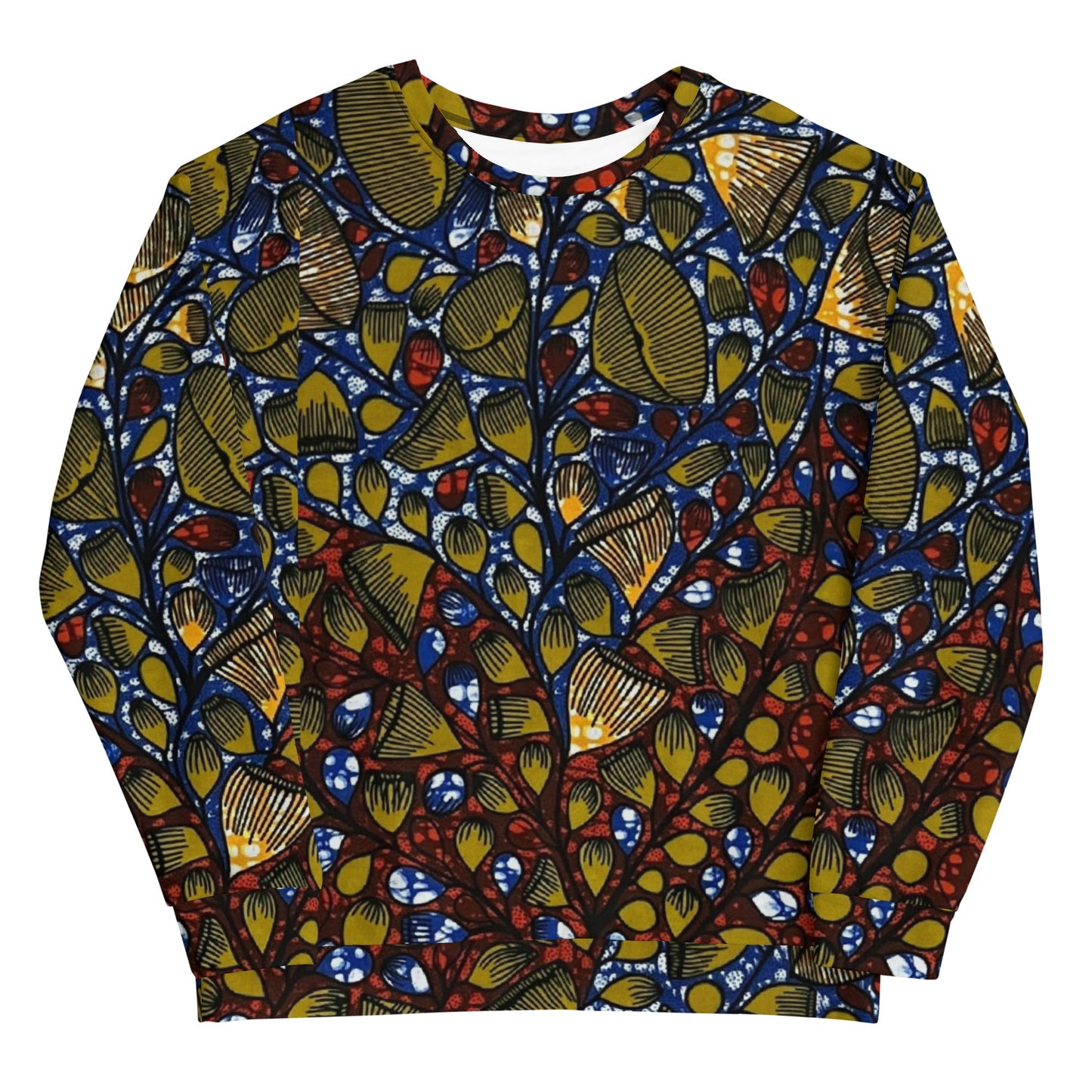 Leafy Abstract Ankara Unisex Sweatshirt