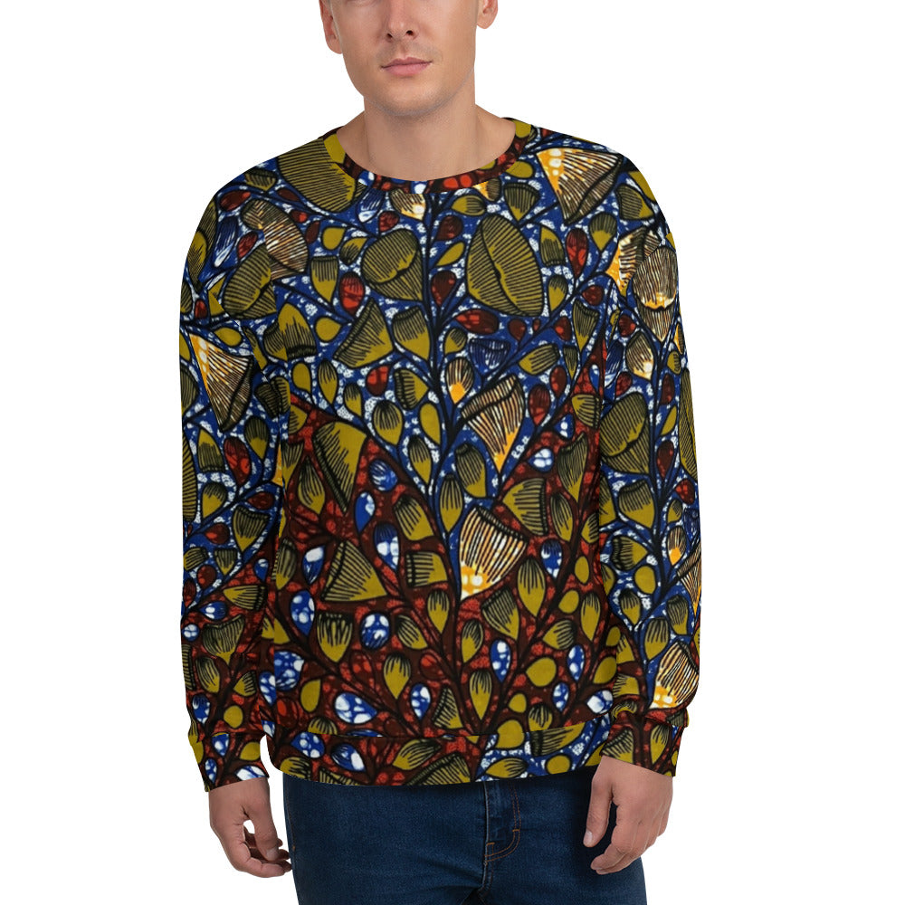 Leafy Abstract Ankara Unisex Sweatshirt