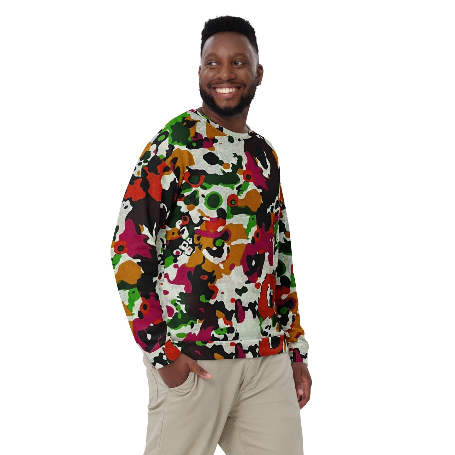 Multicolour Paint Ankara Unisex Sweatshirt