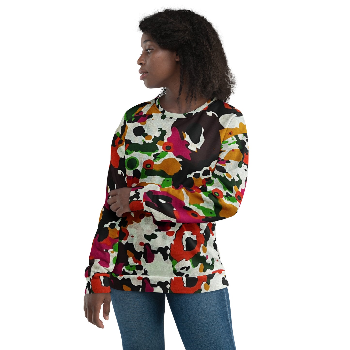 Multicolour Paint Ankara Unisex Sweatshirt