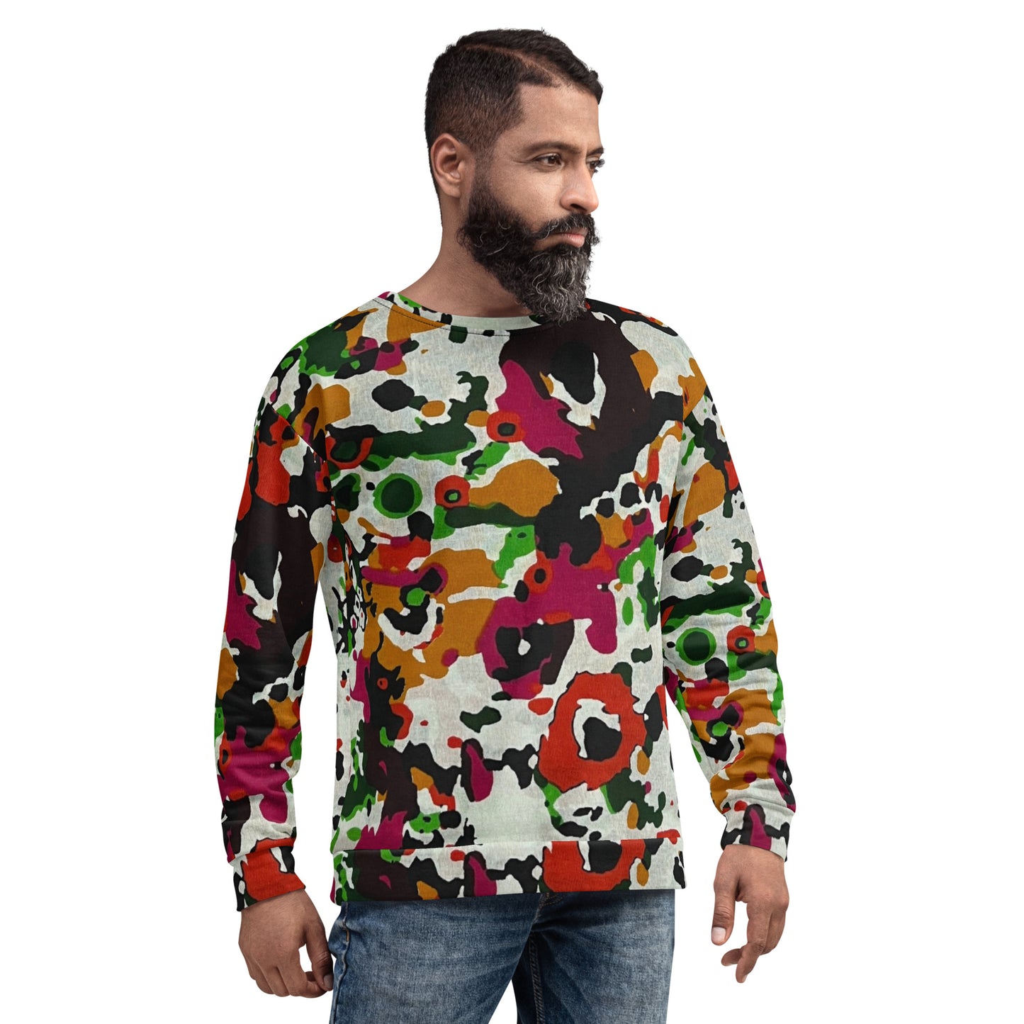 Multicolour Paint Ankara Unisex Sweatshirt