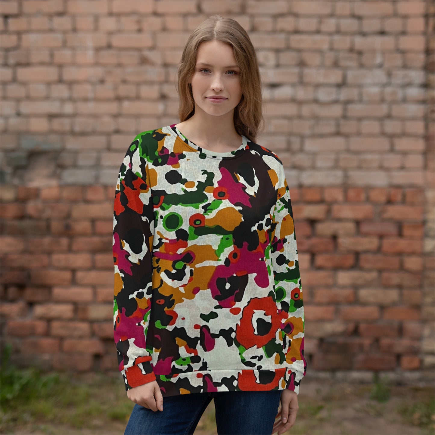 Multicolour Paint Ankara Unisex Sweatshirt