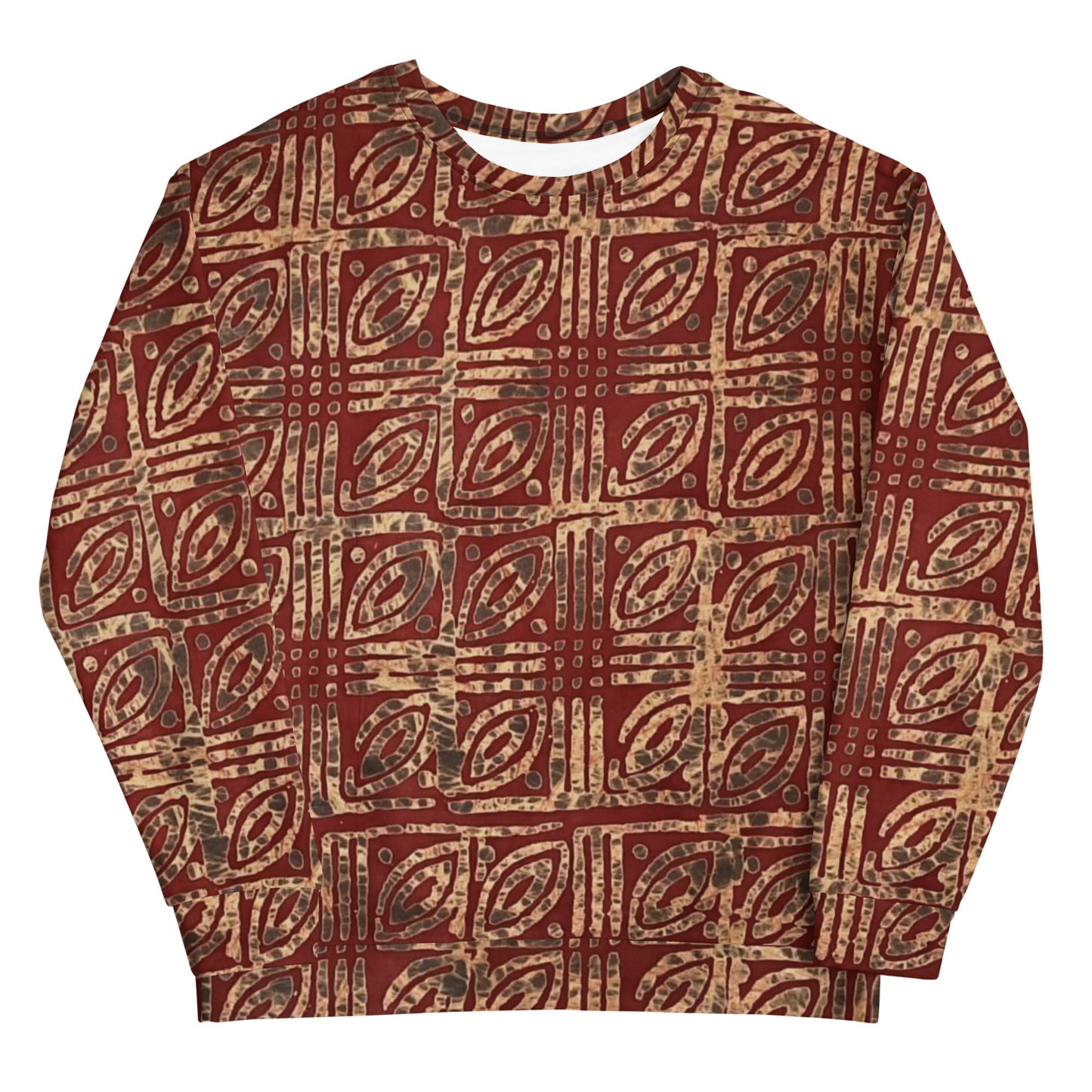 Copper And Gold Adire Unisex Sweatshirt