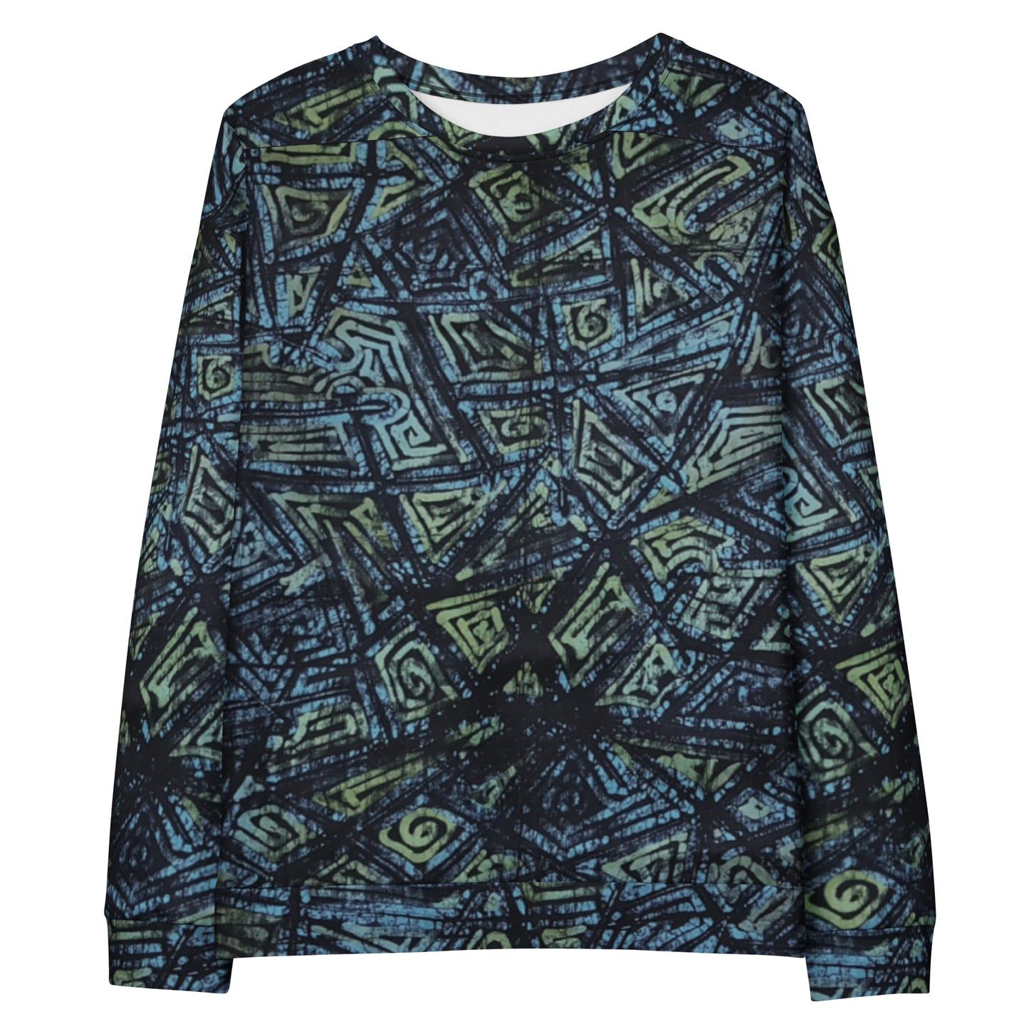 Blue Dotted Adire Unisex Sweatshirt