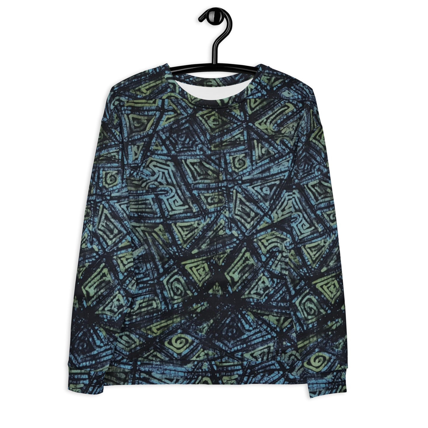 Blue Dotted Adire Unisex Sweatshirt