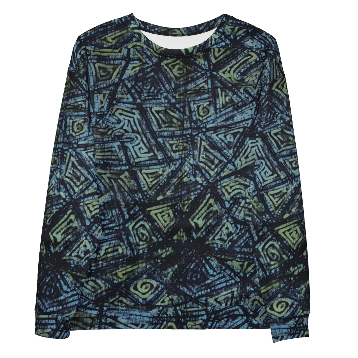 Blue Dotted Adire Unisex Sweatshirt