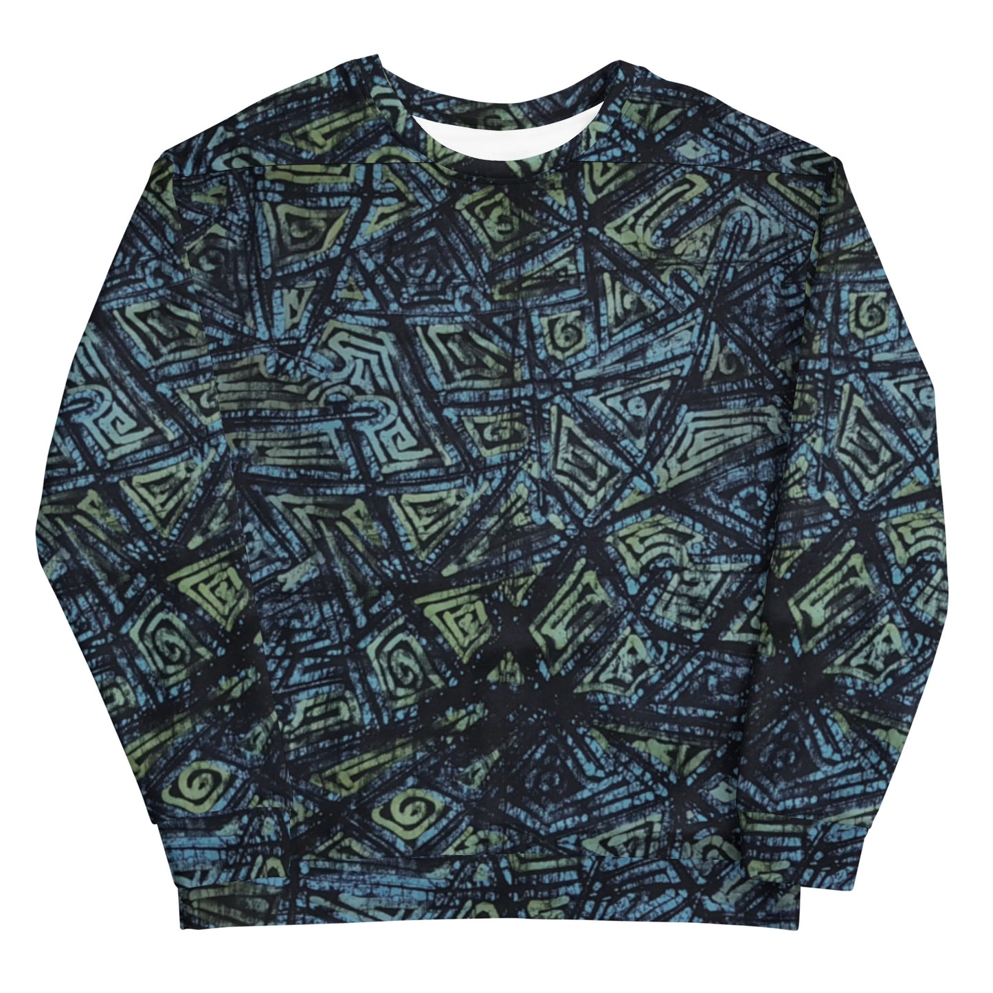 Blue Dotted Adire Unisex Sweatshirt