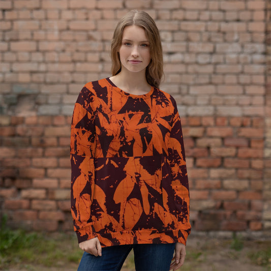 Orange Adire Unisex Sweatshirt