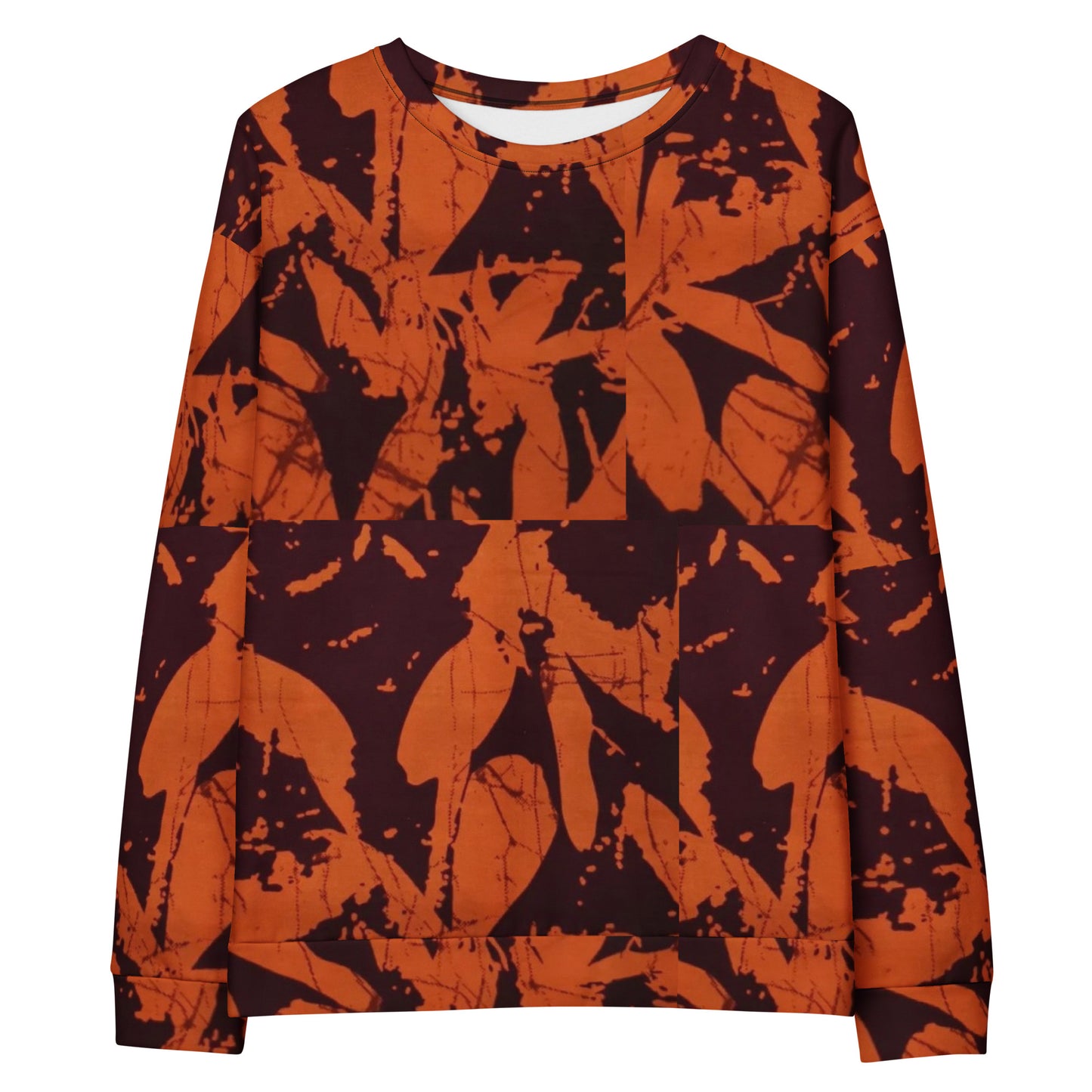 Orange Adire Unisex Sweatshirt