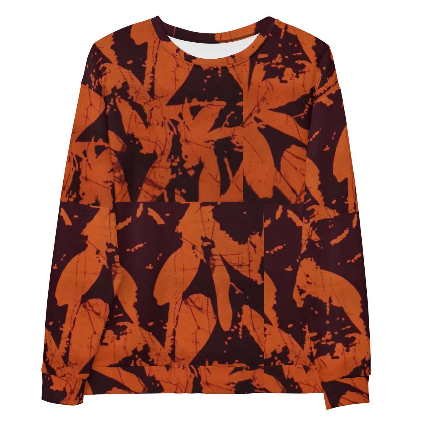 Orange Adire Unisex Sweatshirt