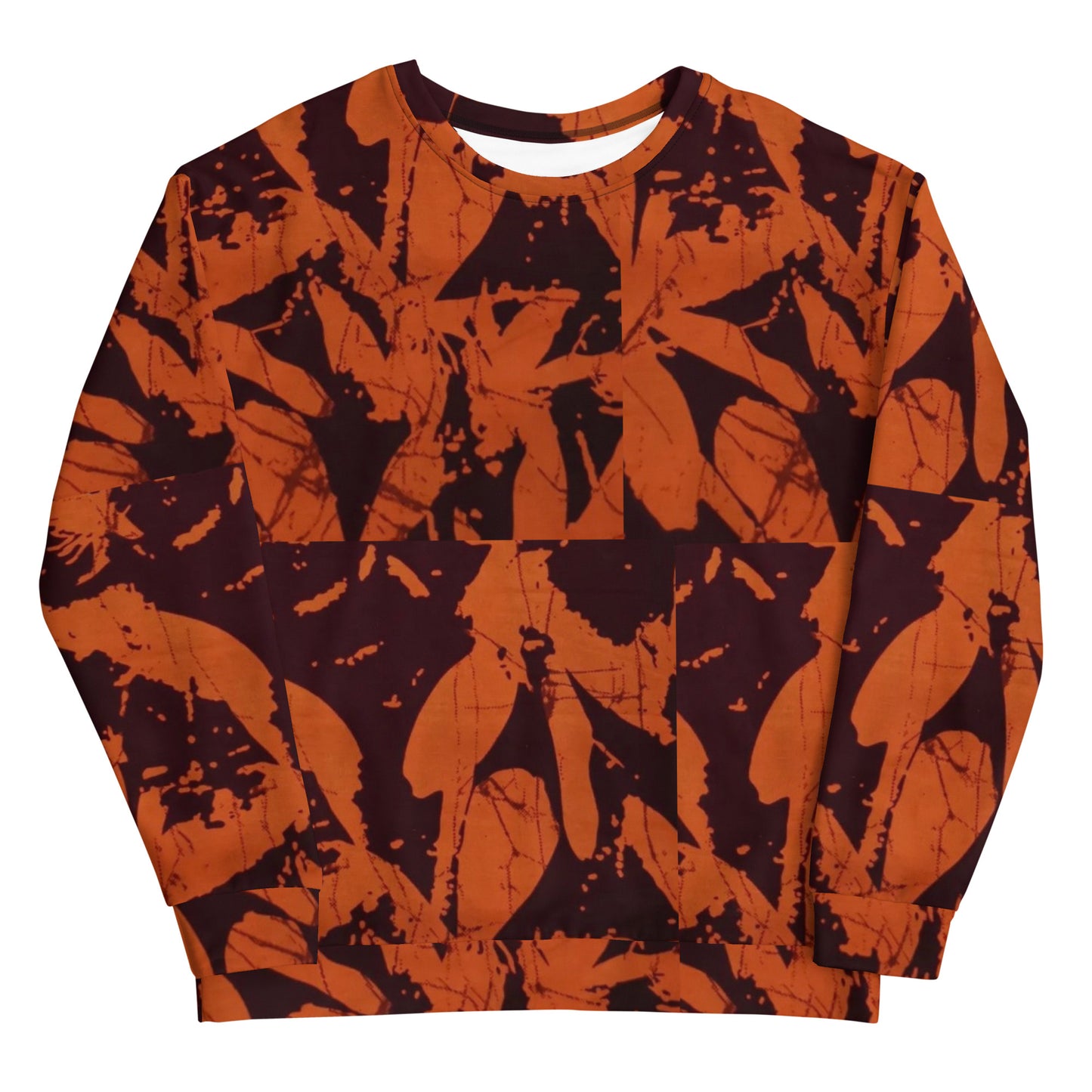 Orange Adire Unisex Sweatshirt