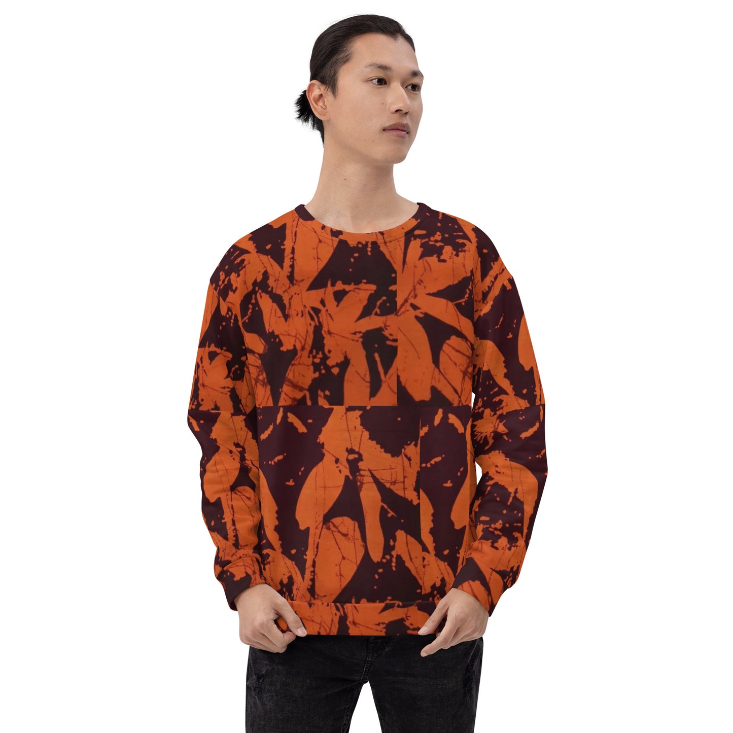 Orange Adire Unisex Sweatshirt