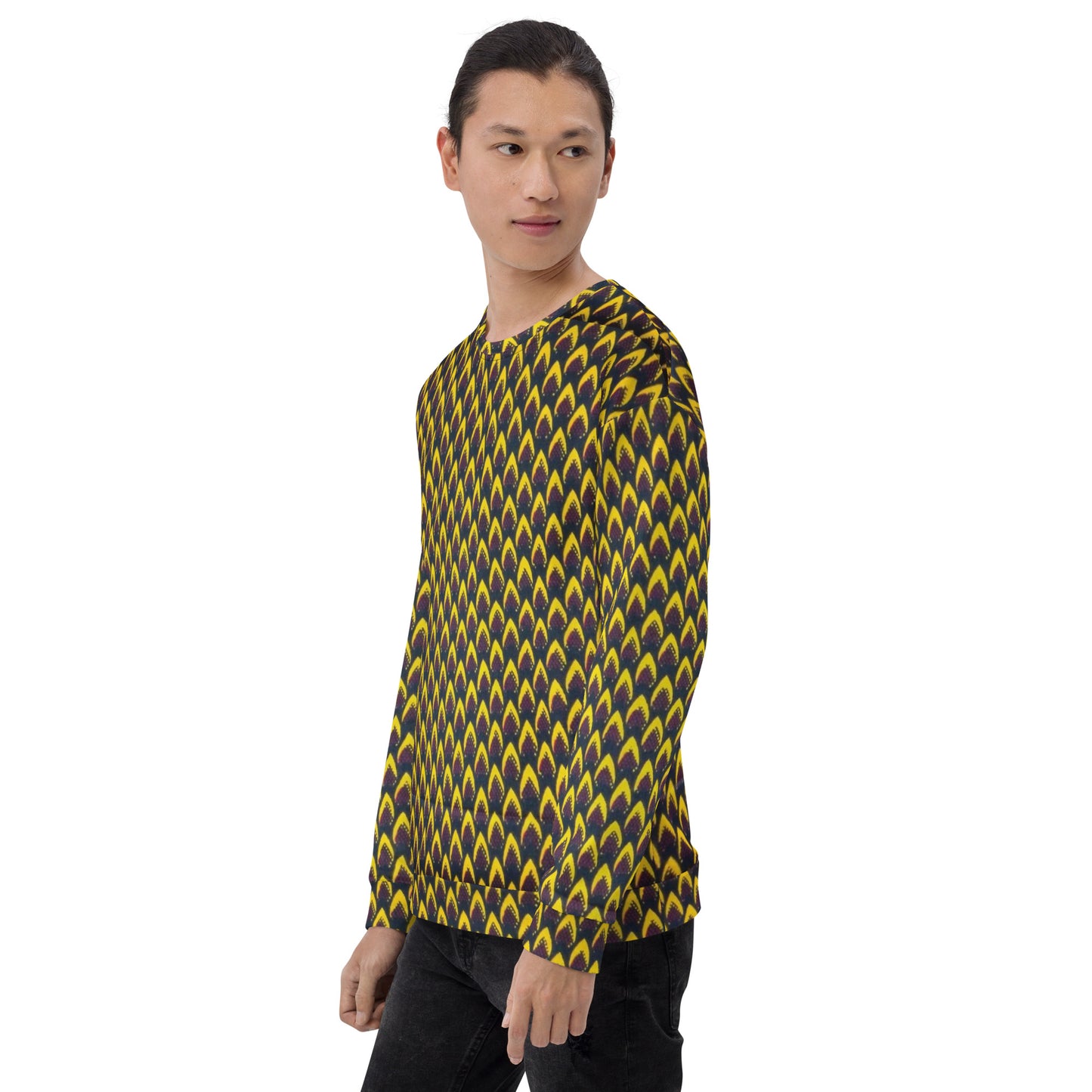 Yellow Flame Ankara Unisex Sweatshirt