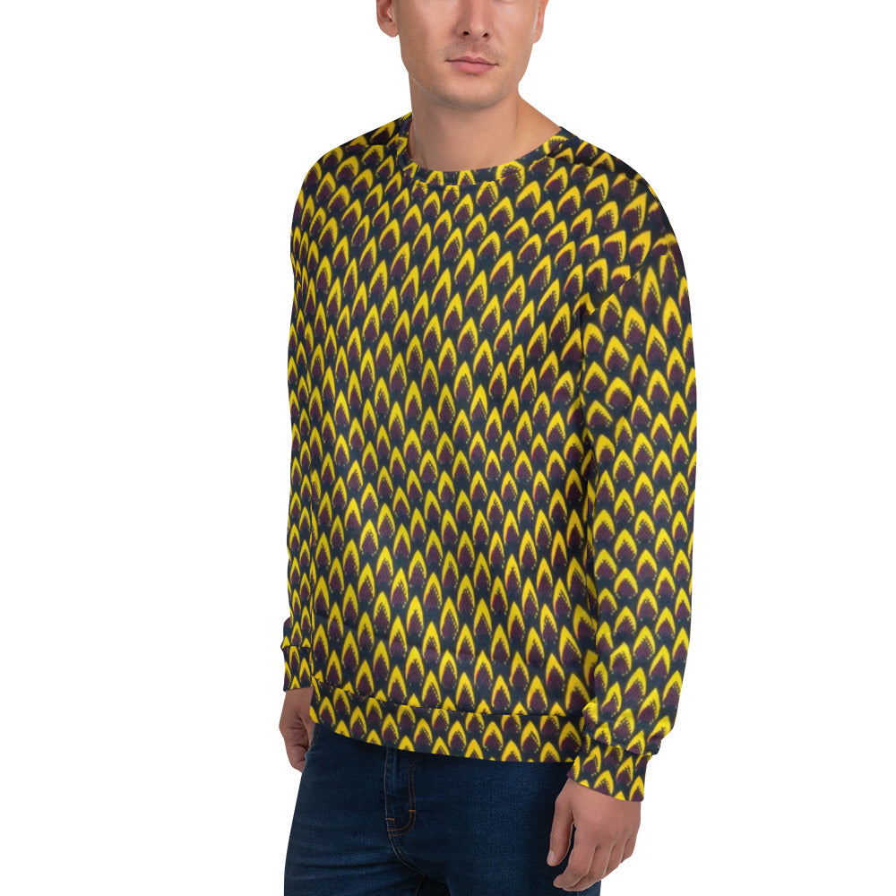 Yellow Flame Ankara Unisex Sweatshirt