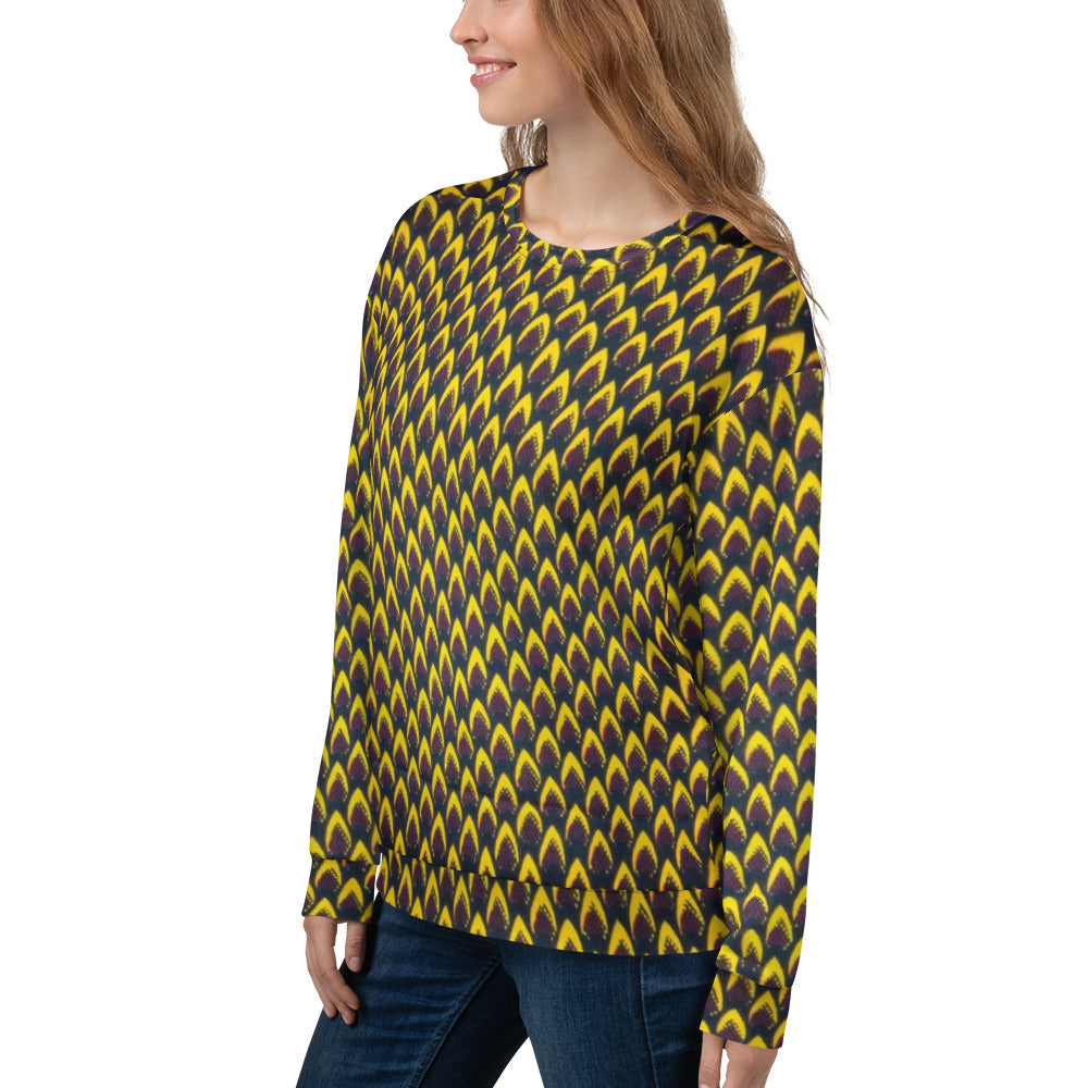 Yellow Flame Ankara Unisex Sweatshirt