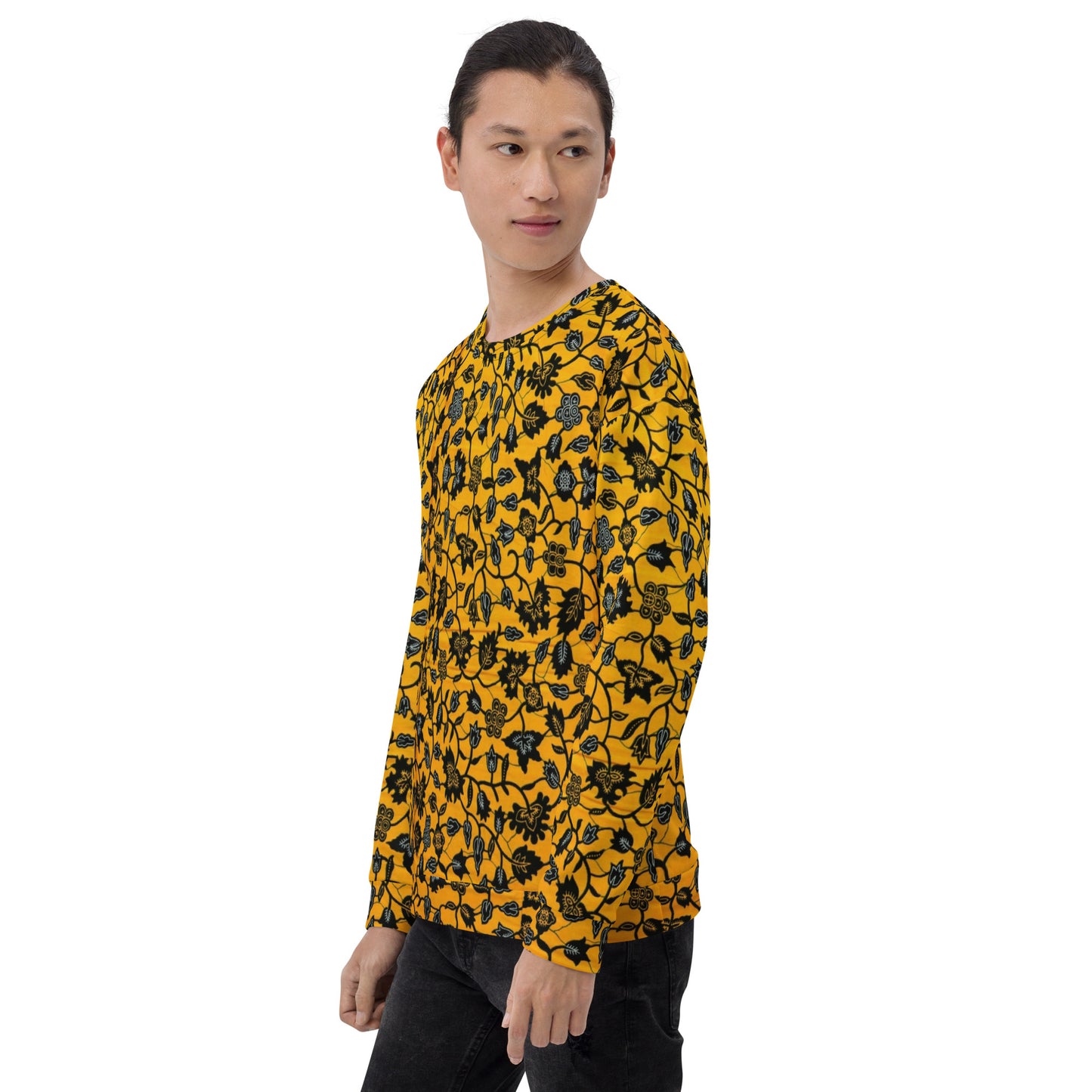 Yellow Leaves Ankara Unisex Sweatshirt