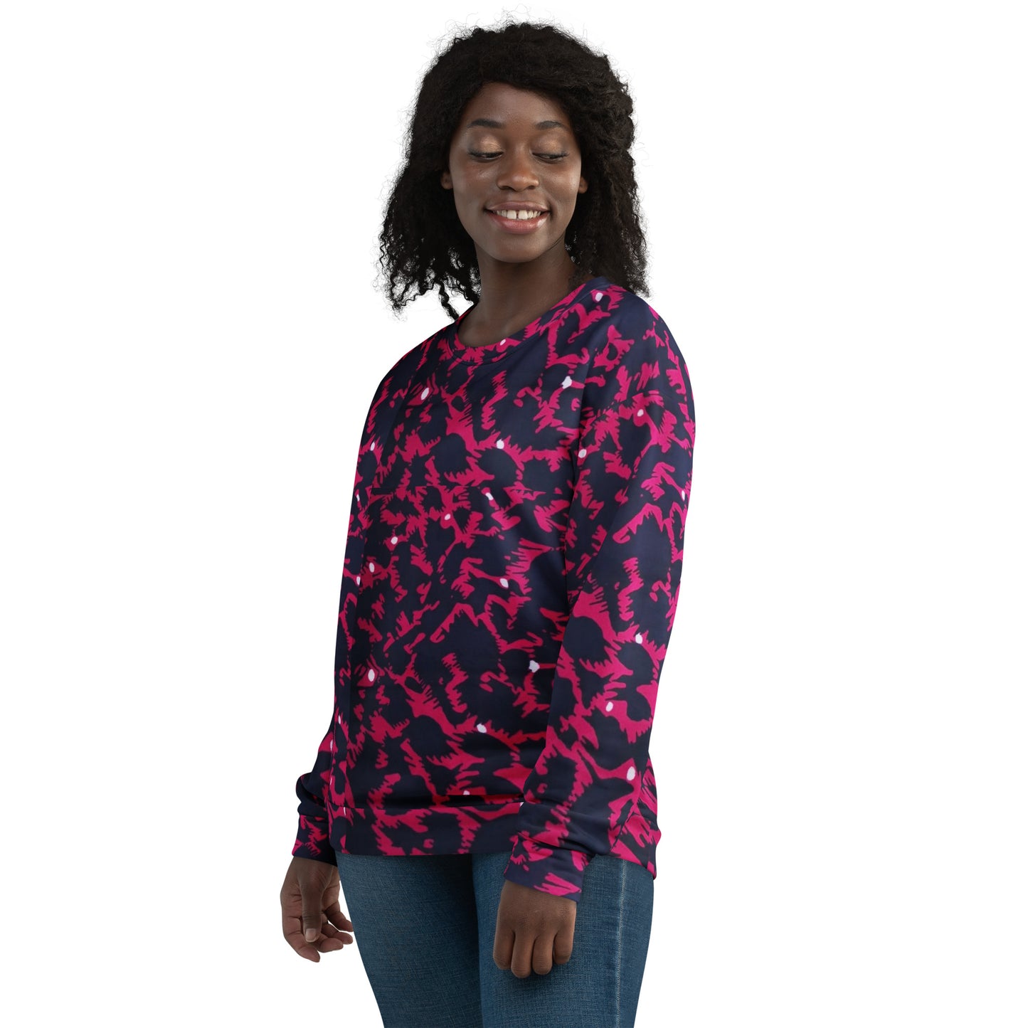 Pink Leopard Ankara Unisex Sweatshirt