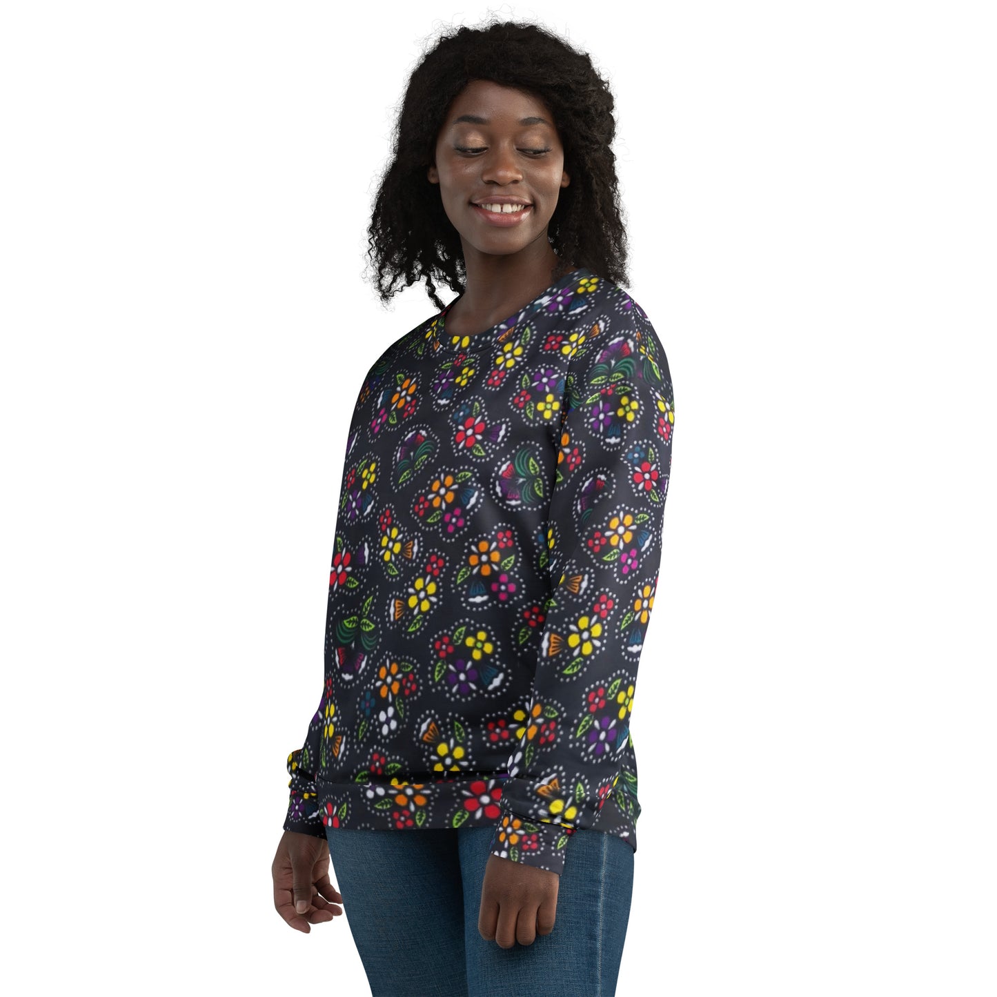 Multicolour Dark Ankara Unisex Sweatshirt