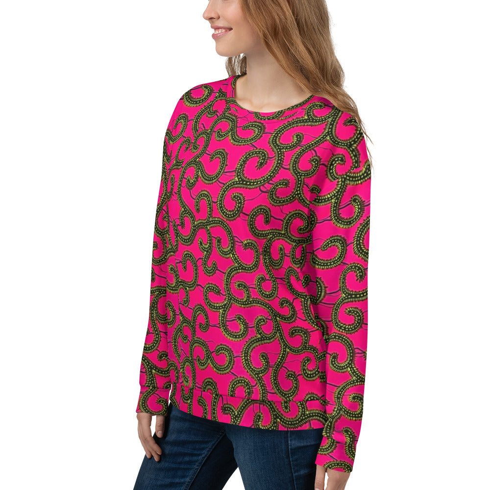 Pink Ankara Unisex Sweatshirt