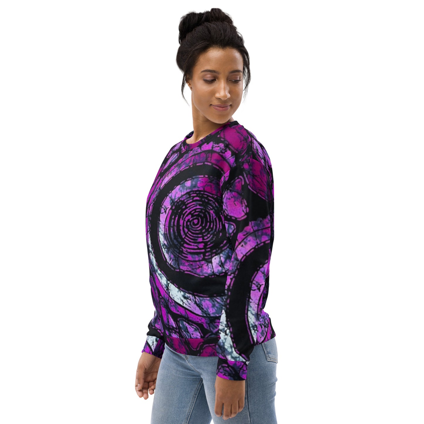 Purple Black Ankara Unisex Sweatshirt