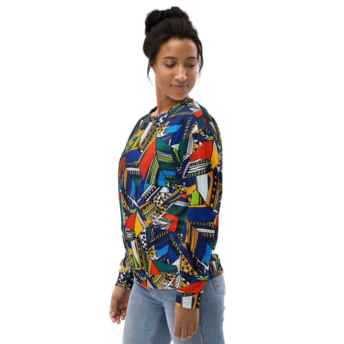 Multicolour Shapes Ankara Unisex Sweatshirt