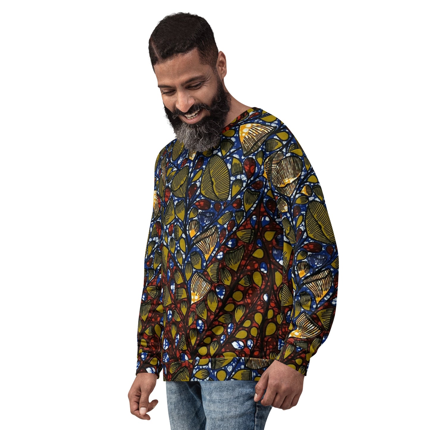 Leafy Abstract Ankara Unisex Sweatshirt