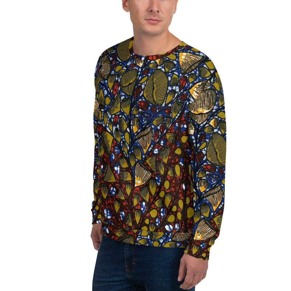 Leafy Abstract Ankara Unisex Sweatshirt