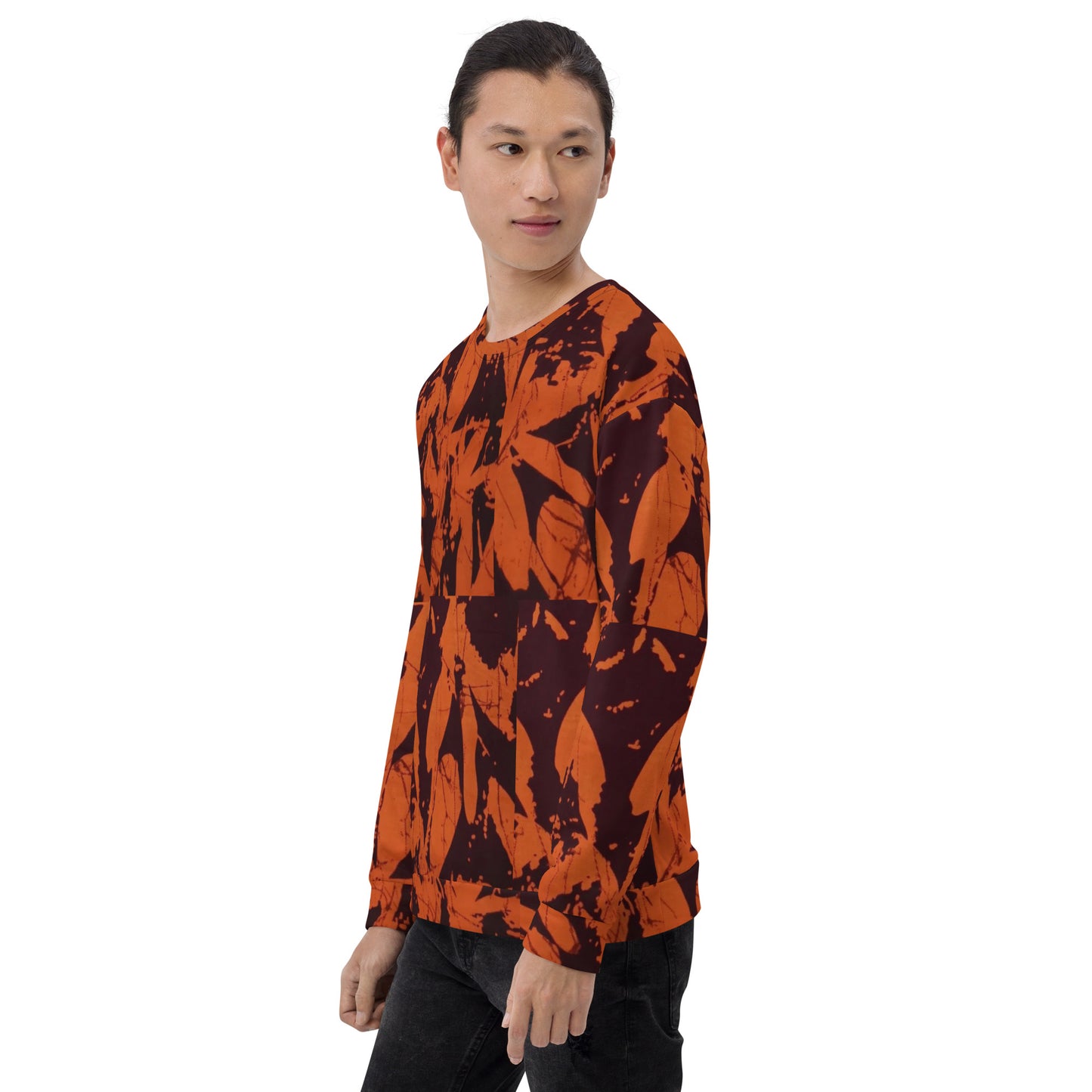 Orange Adire Unisex Sweatshirt