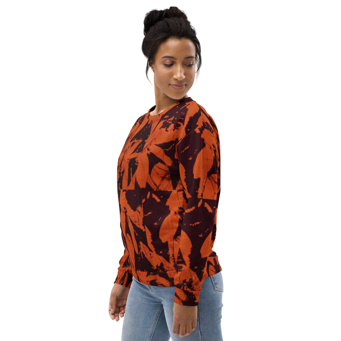 Orange Adire Unisex Sweatshirt