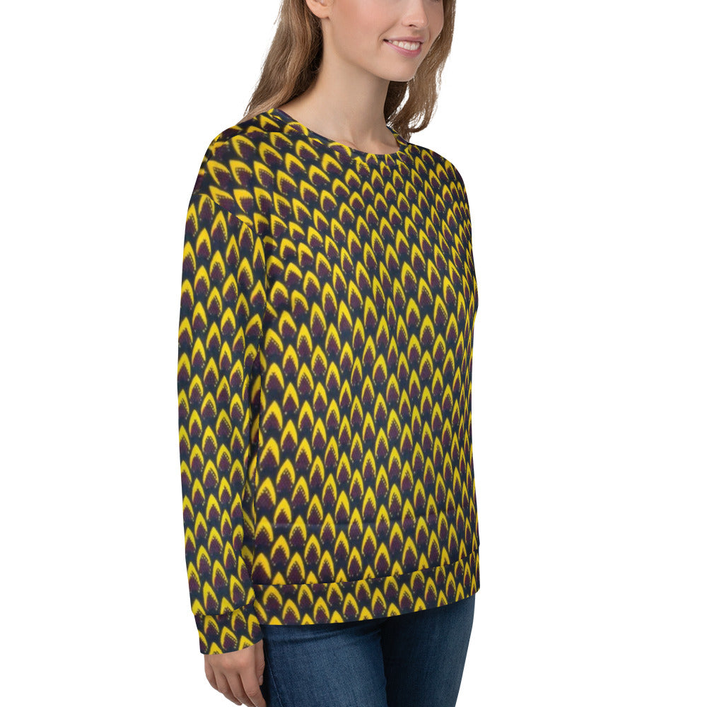 Yellow Flame Ankara Unisex Sweatshirt