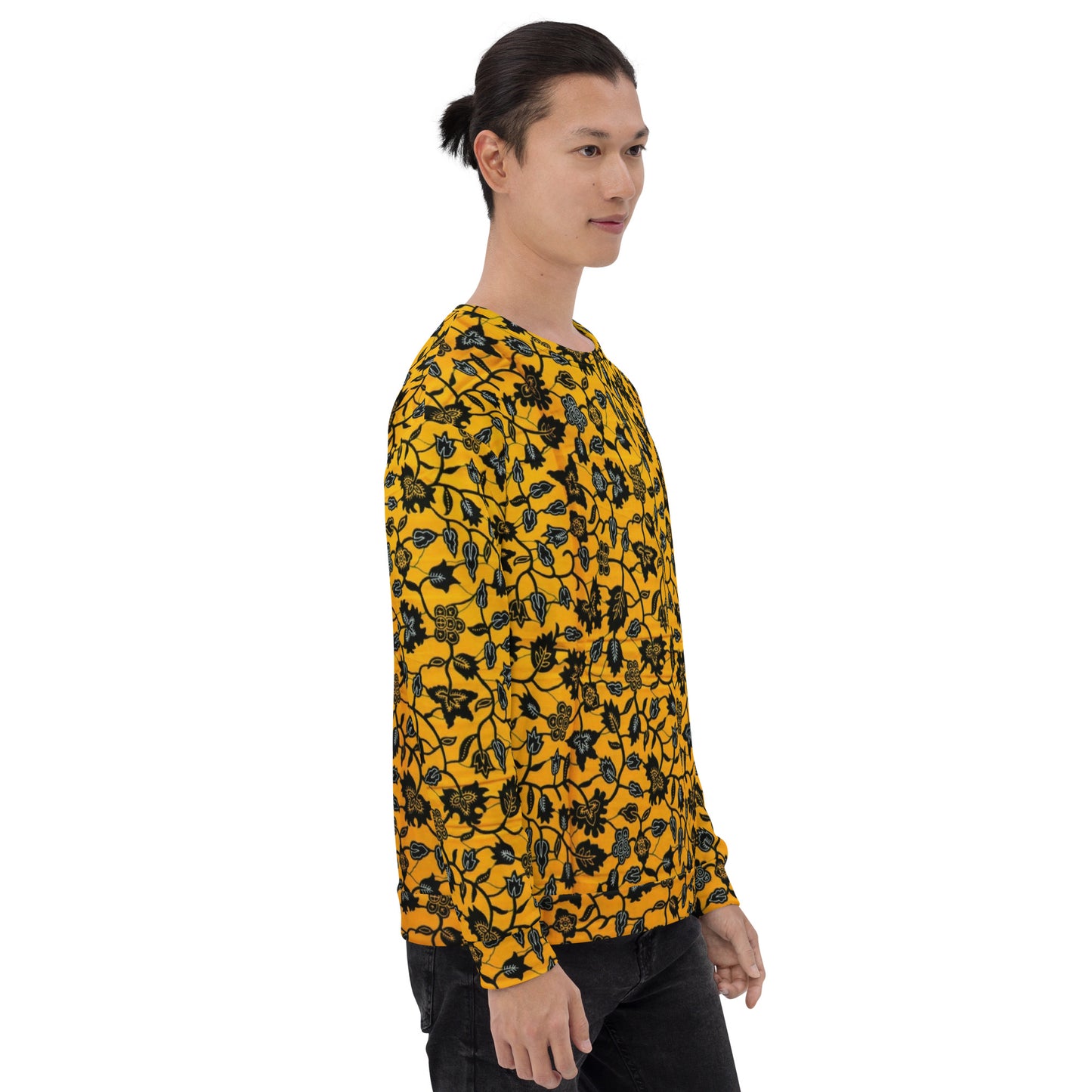 Yellow Leaves Ankara Unisex Sweatshirt