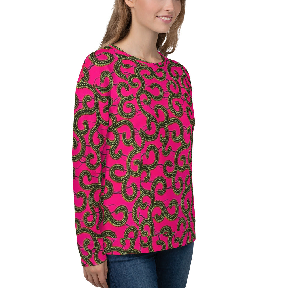 Pink Ankara Unisex Sweatshirt