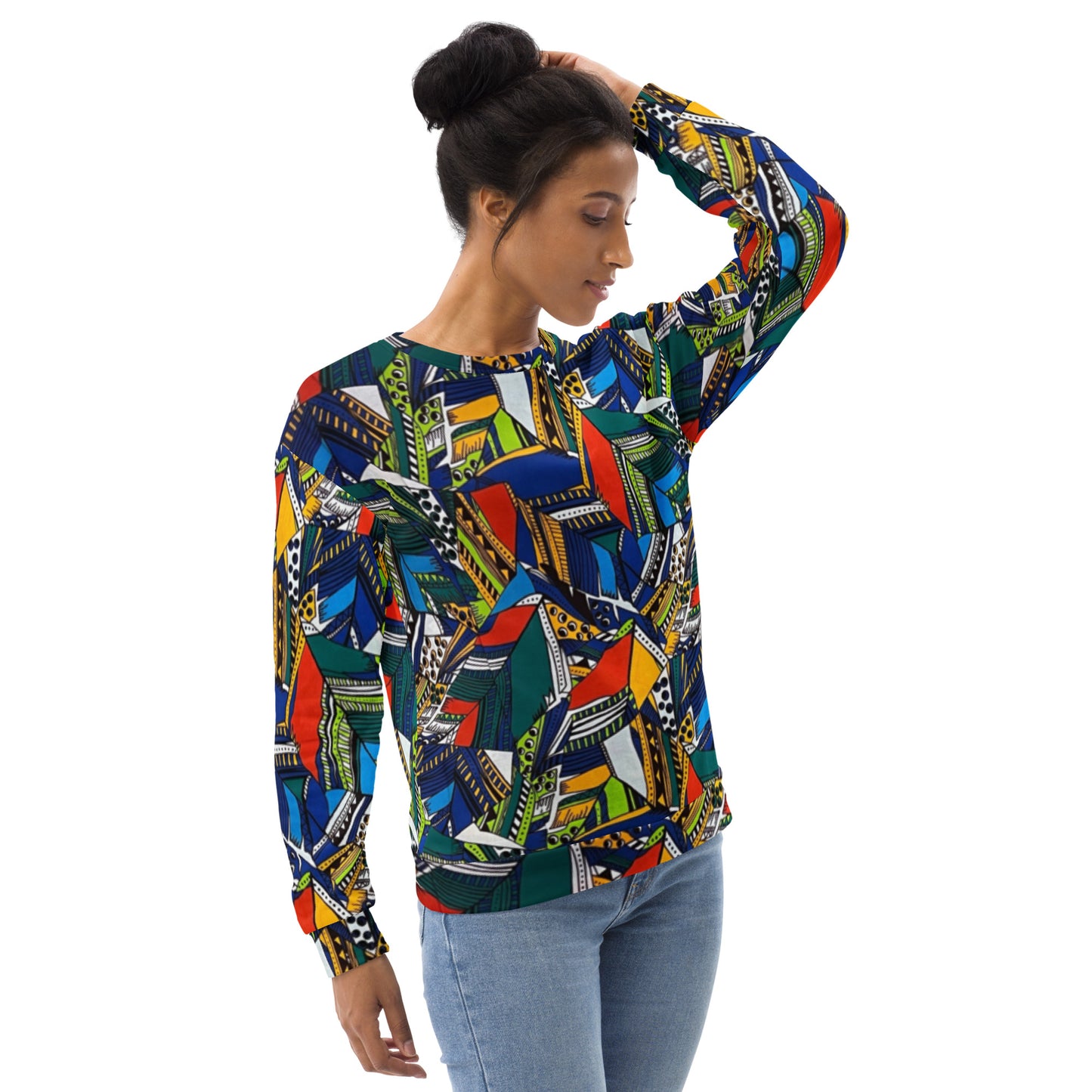 Multicolour Shapes Ankara Unisex Sweatshirt