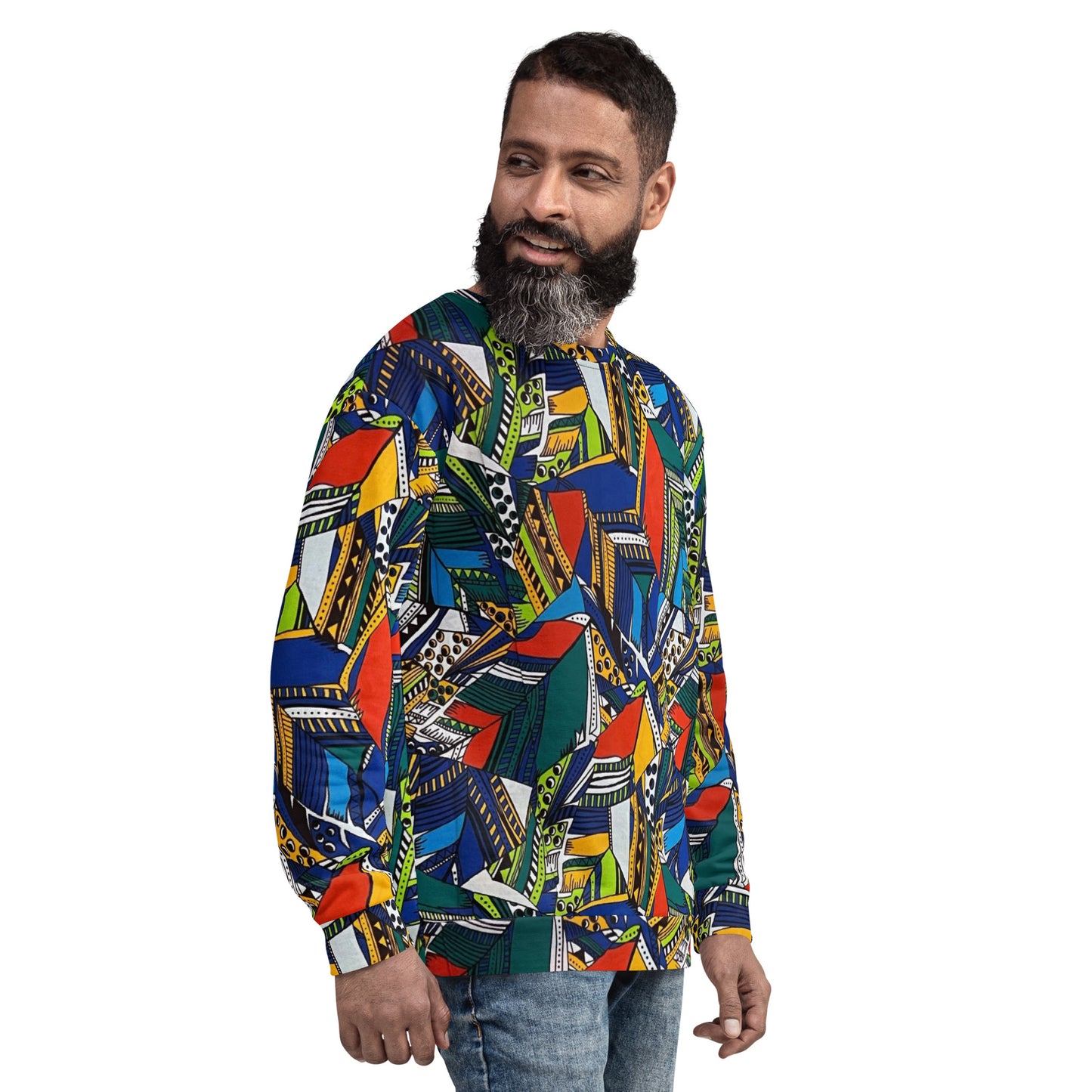 Multicolour Shapes Ankara Unisex Sweatshirt