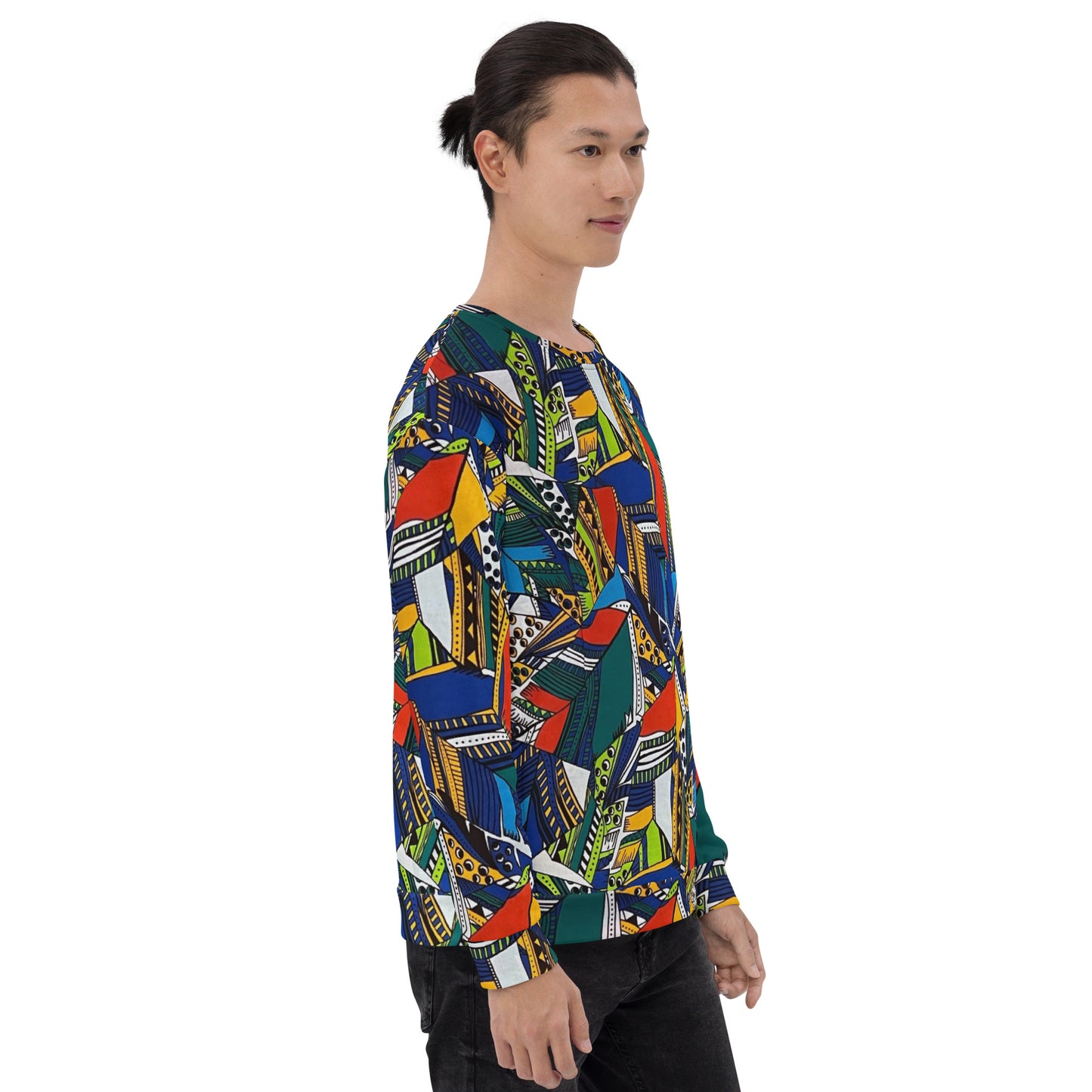 Multicolour Shapes Ankara Unisex Sweatshirt