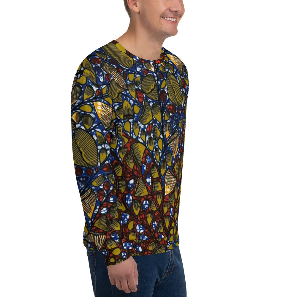 Leafy Abstract Ankara Unisex Sweatshirt