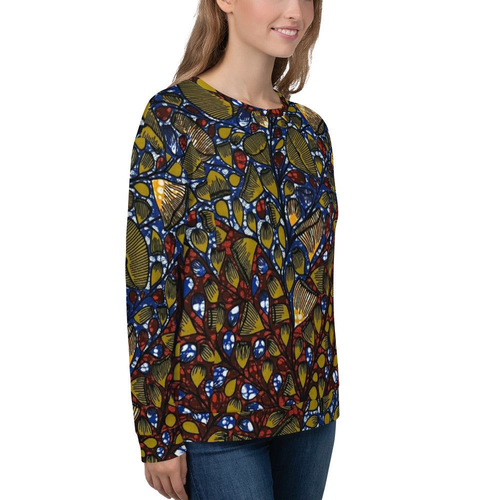 Leafy Abstract Ankara Unisex Sweatshirt