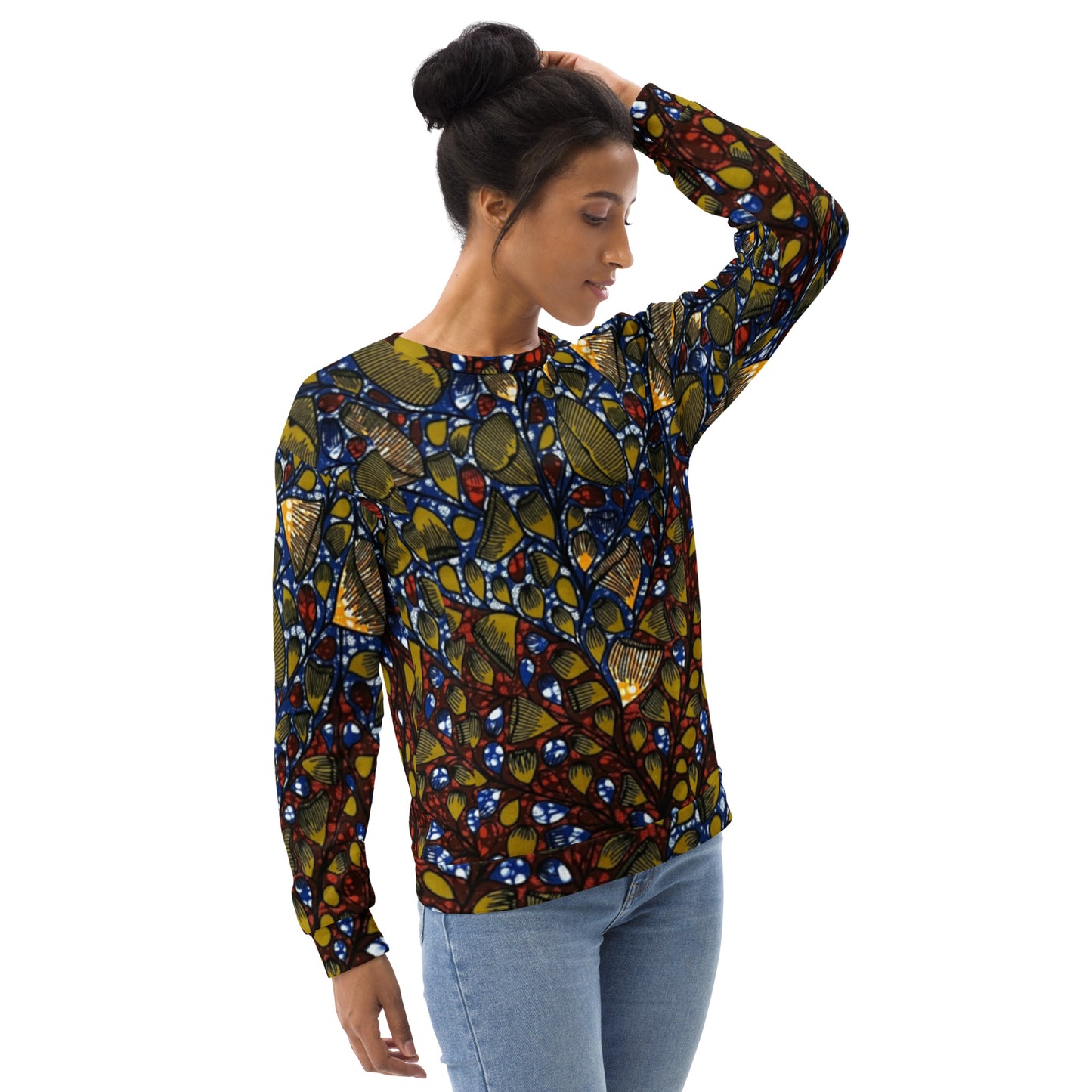 Leafy Abstract Ankara Unisex Sweatshirt