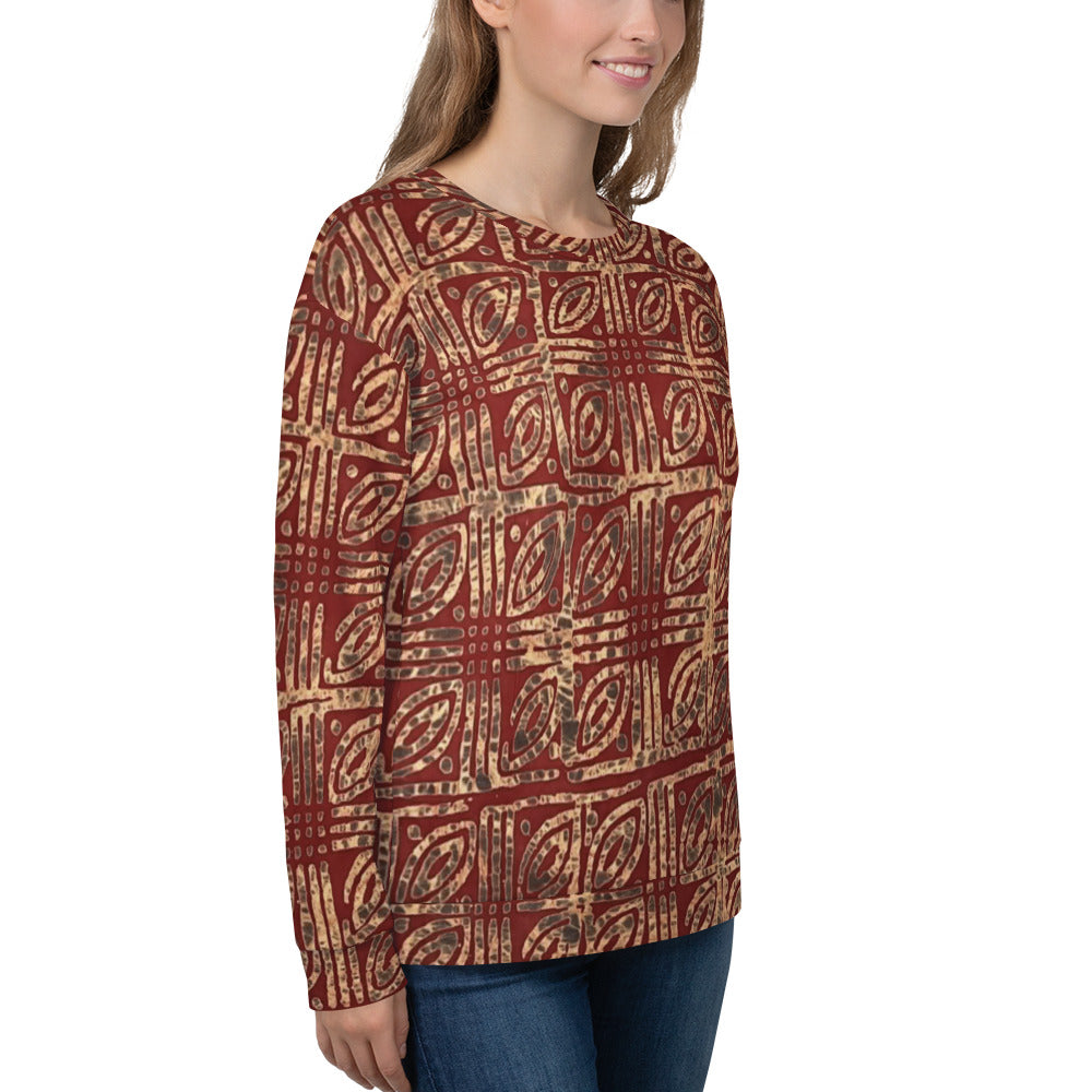 Copper And Gold Adire Unisex Sweatshirt