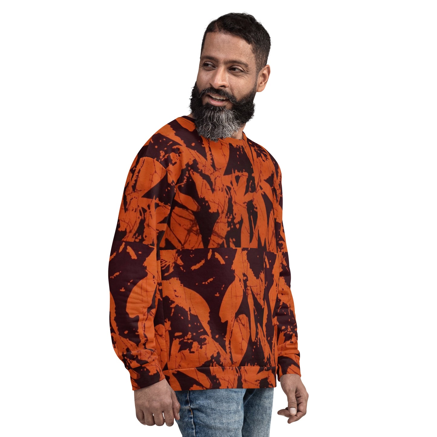 Orange Adire Unisex Sweatshirt