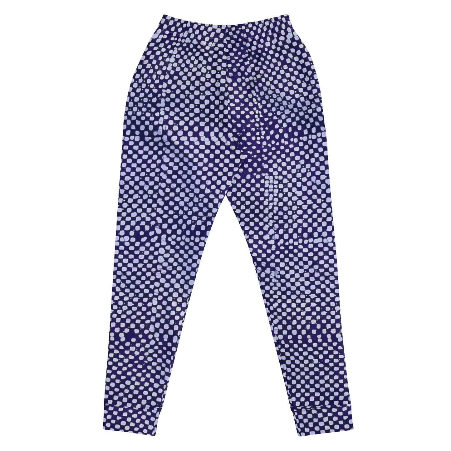 Purple And White Polka Dots Adire Women's Joggers