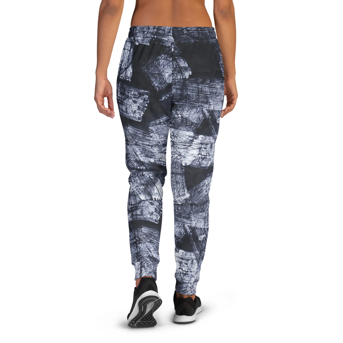 Dark Blue And White Adire Women's Joggers