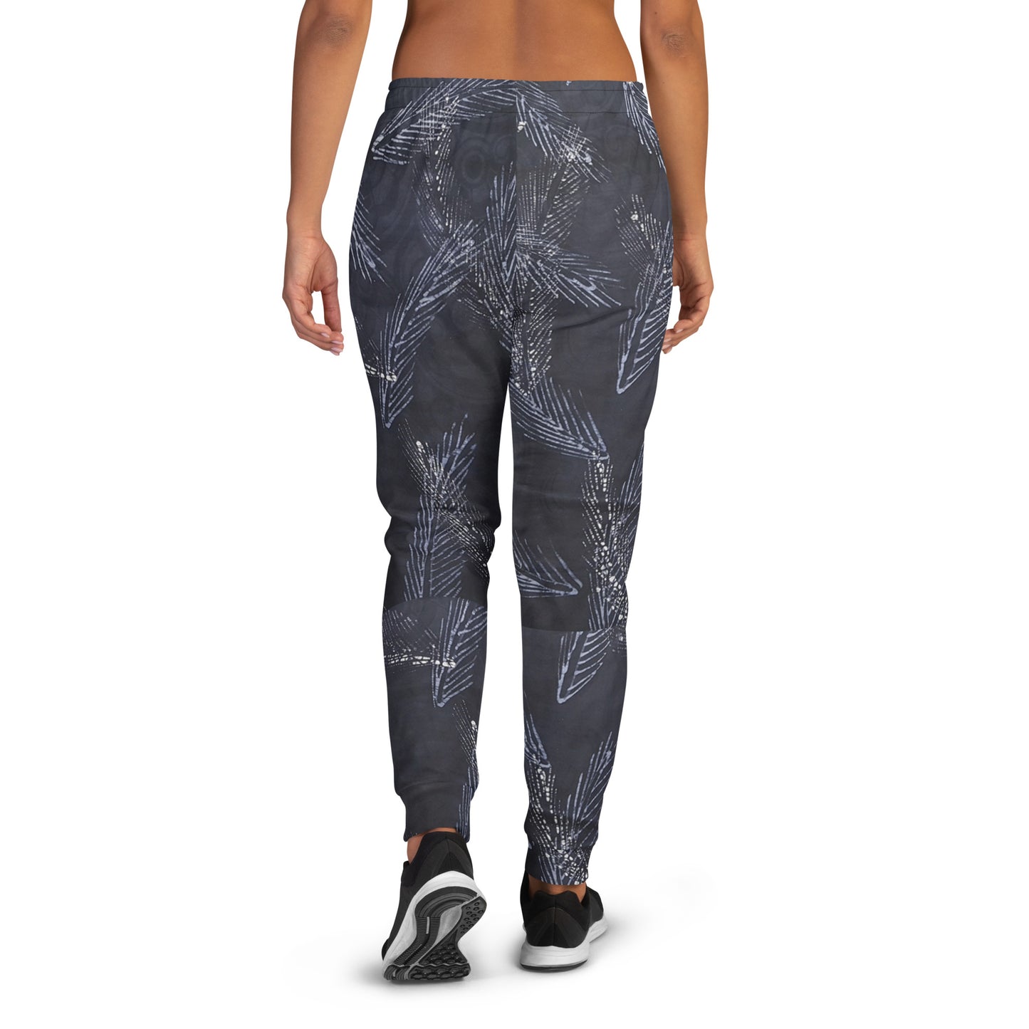 Dark Blue Leaf Adire Women's Joggers