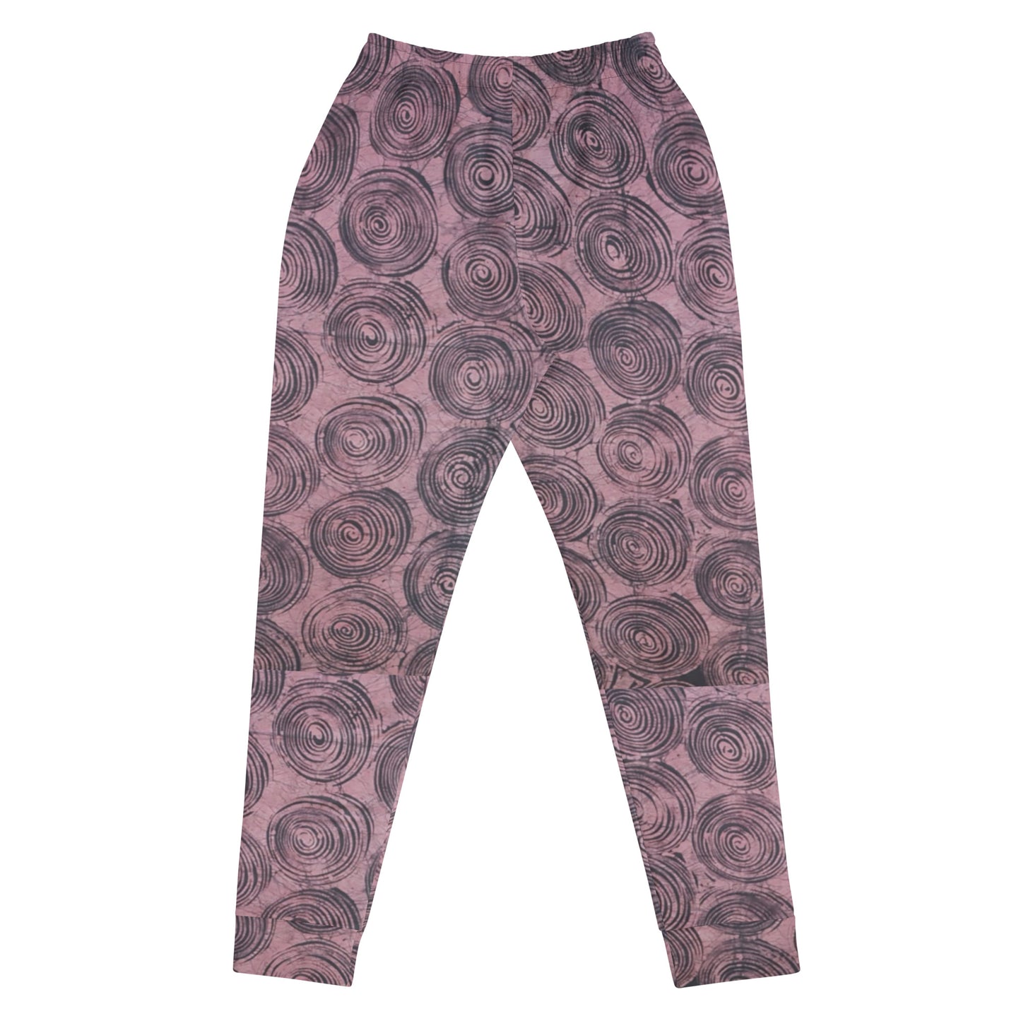 Pink And Black Swirl Adire Women's Joggers