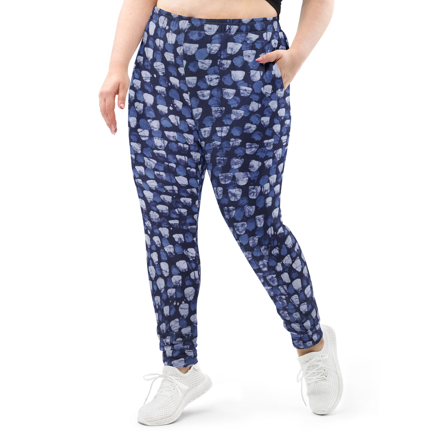 Blue Dotted Adire Women's Joggers