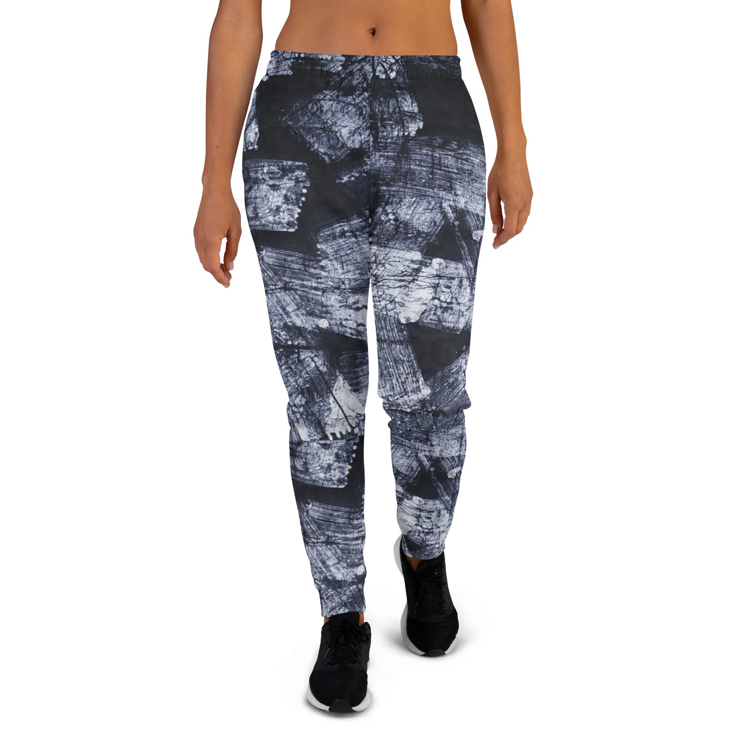 Dark Blue And White Adire Women's Joggers