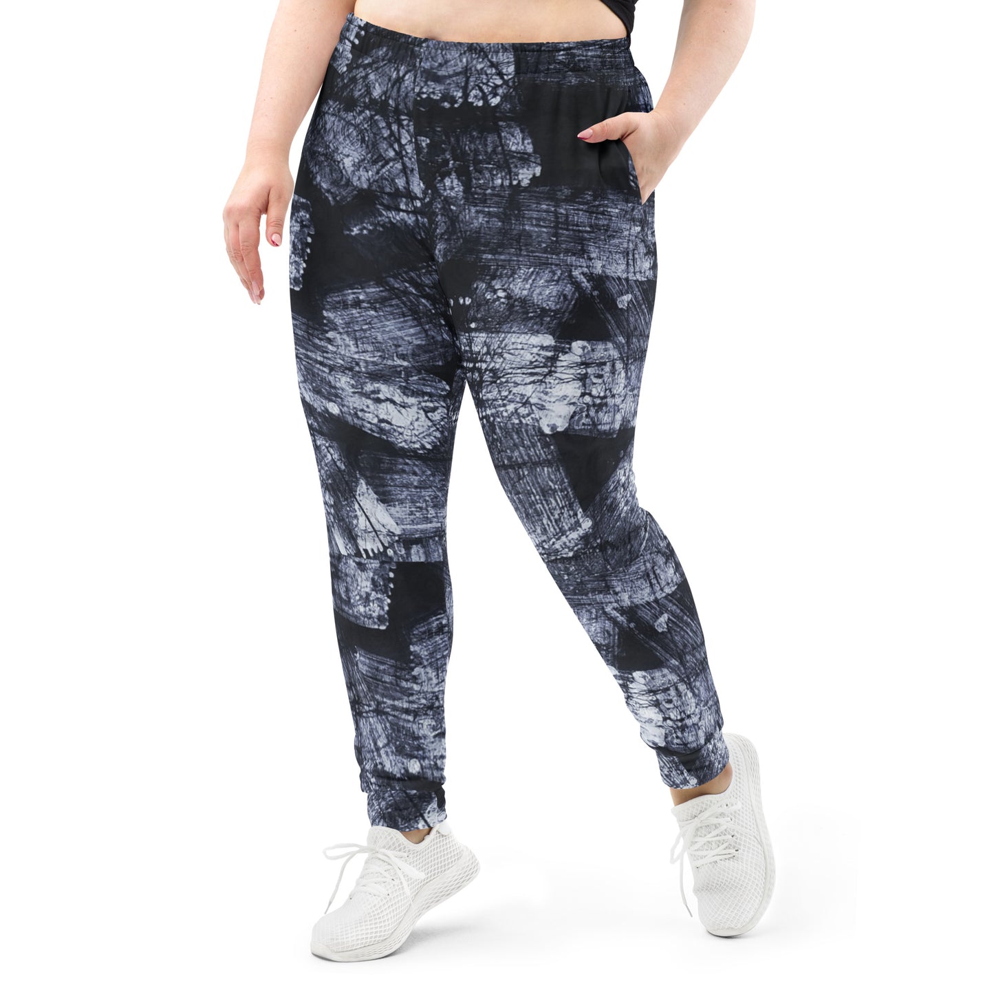 Dark Blue And White Adire Women's Joggers