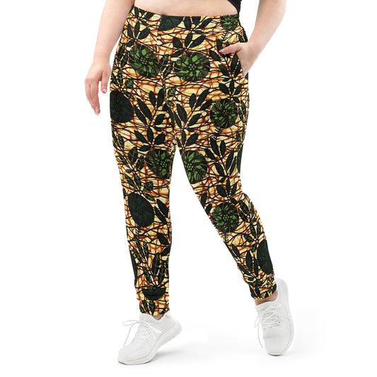 Green Leaf Wine Ankara Women's Joggers