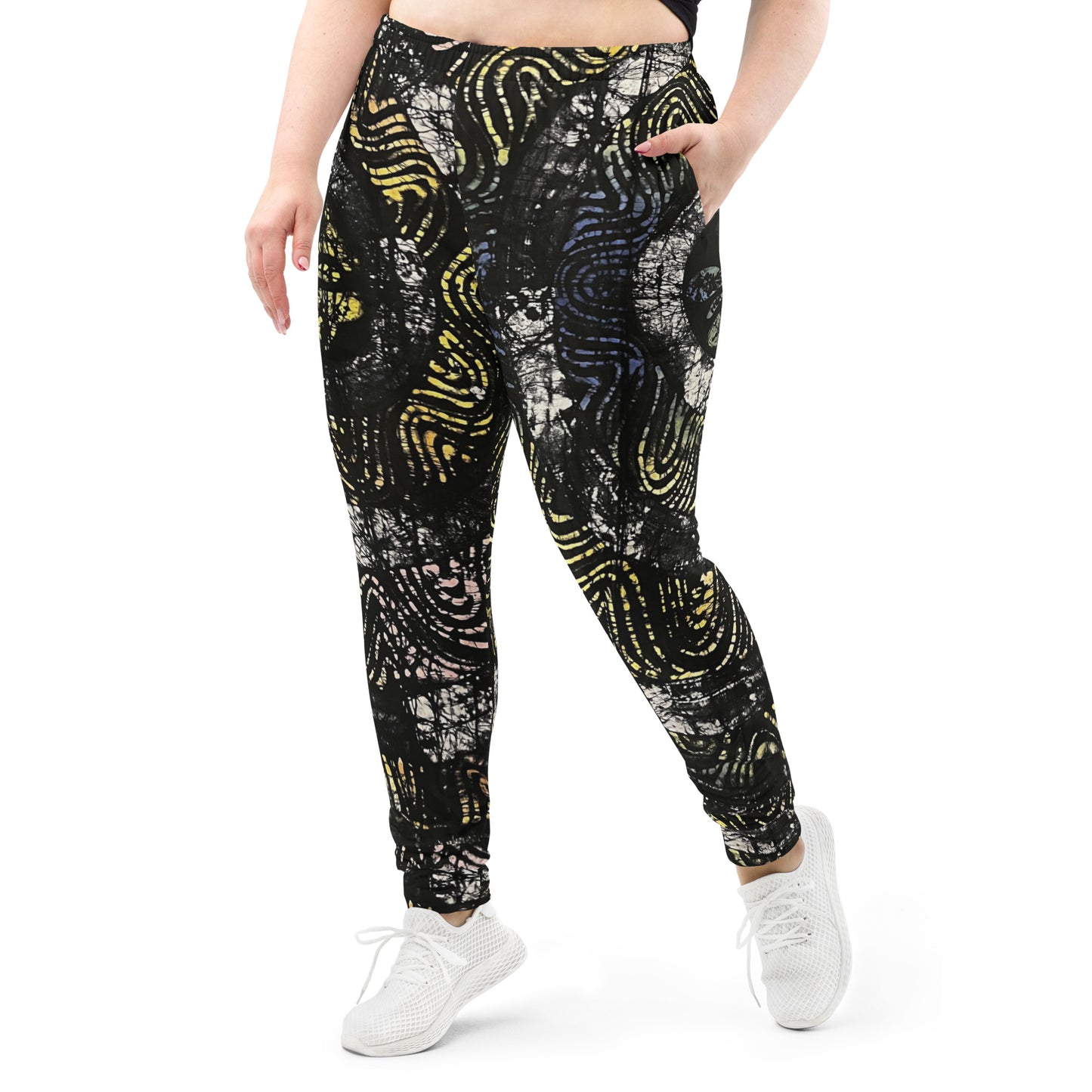 Circles And Swirls Indigo Adire Women's Joggers